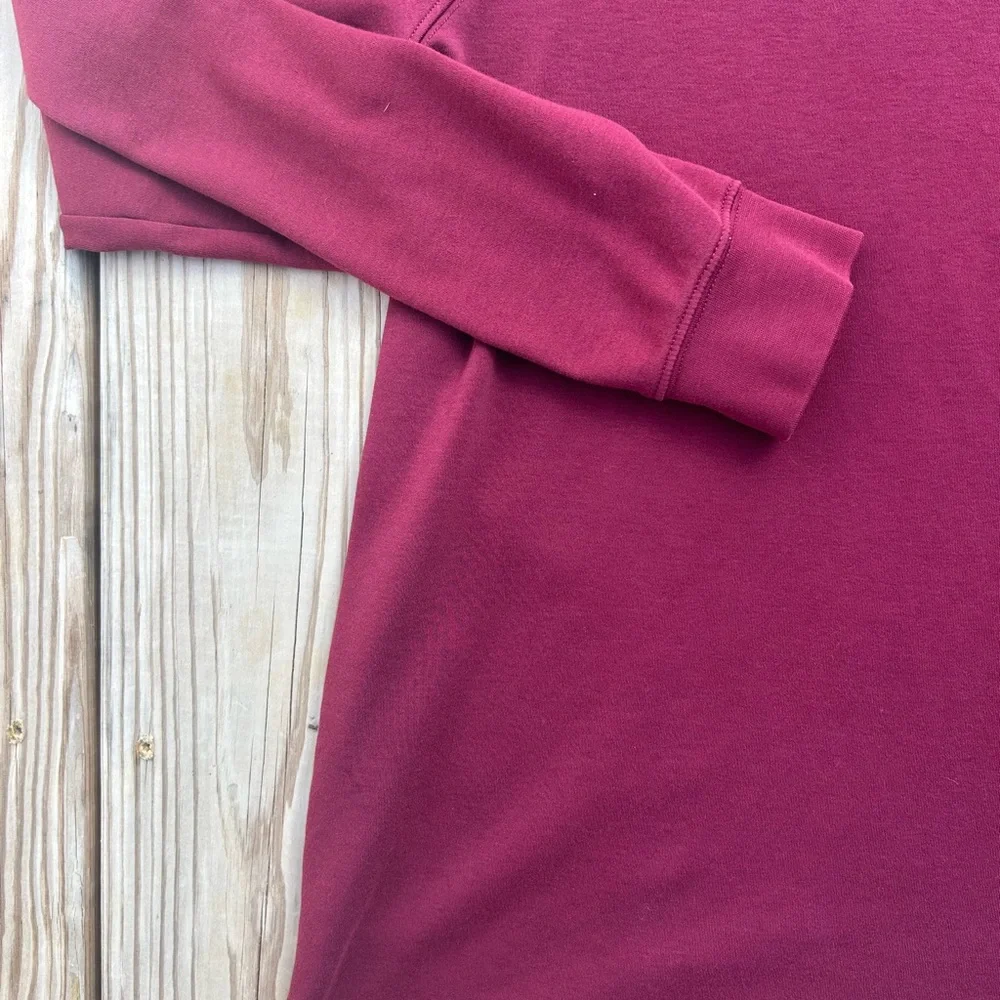 LANDS' END Rugby Shirt Men XL 46-48‎ Red Long Sleeve Polo Shirt